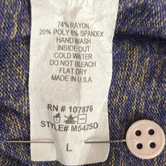 Comfy USA Mock Neck Long Sleeve Swing Dress - NWOT - Size Large - Picture 6 of 6